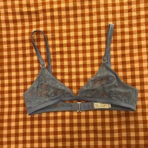 Fleur du Mal Light Blue Lace Bra + Matching Thong